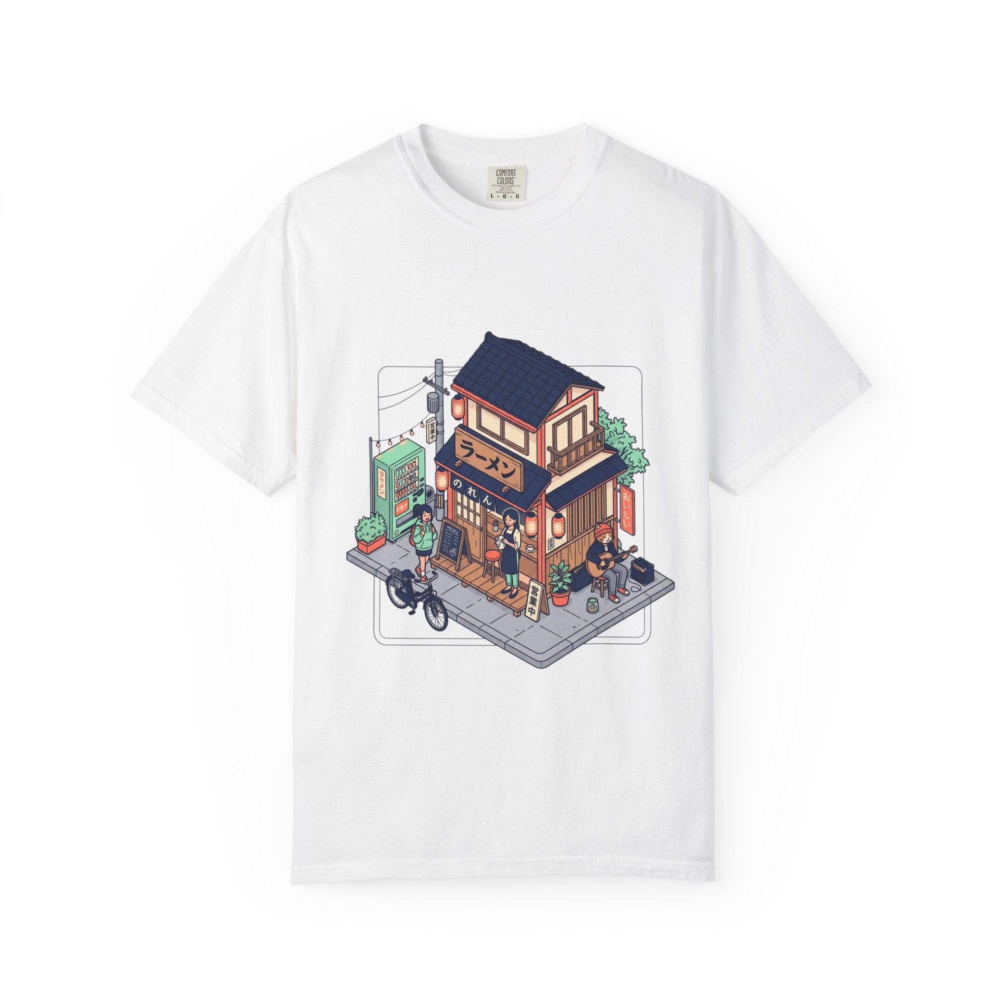 Japanese Ramen Shop Isometric T-Shirt — Retro City Street Anime Tee